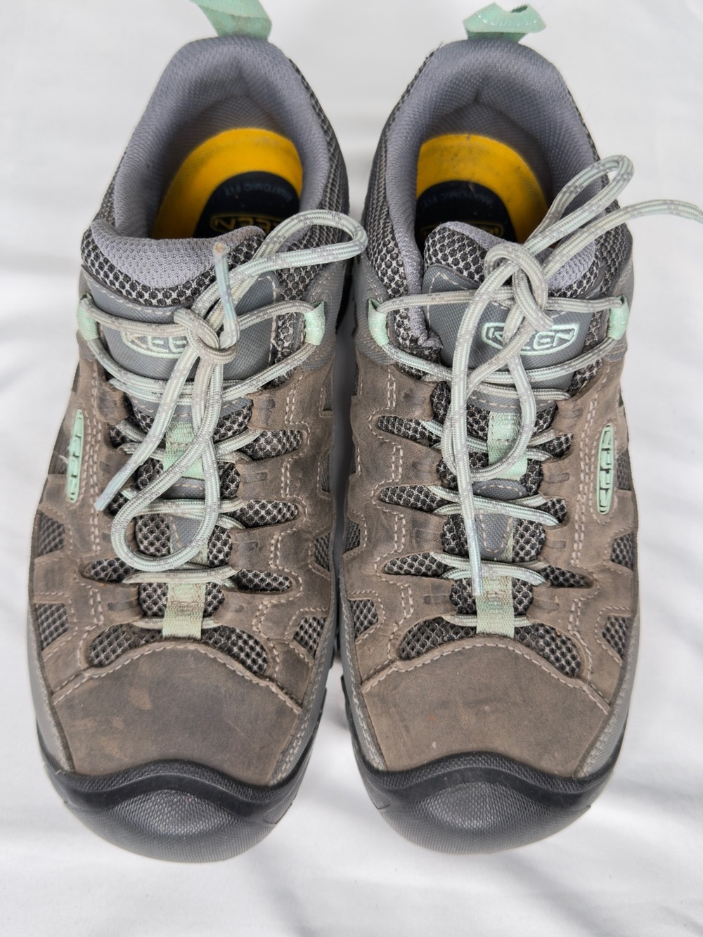 KEEN Women's Targhee Vent Hiking Shoes Steel Grey & Teal Size 9.5 - Picture 4 of 10